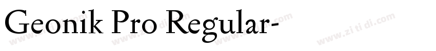 Geonik Pro Regular字体转换